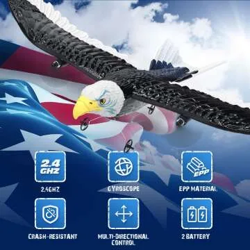 DEERC Remote Control Eagle Plane - Easy to Fly for Everyone