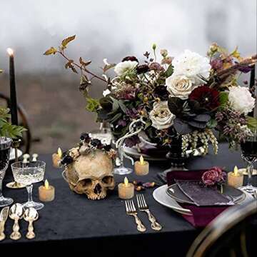 LULUBRO Gold Led Tea Lights for Elegant Occasions | 6 Pack