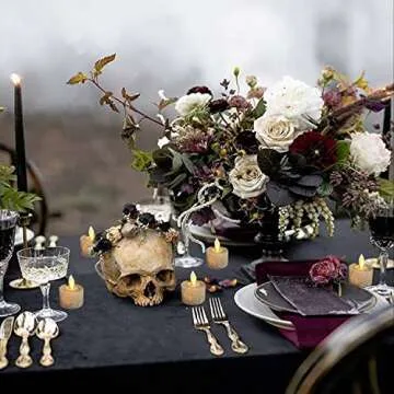 LULUBRO Gold Led Tea Lights for Elegant Occasions | 6 Pack