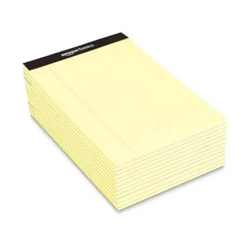 Amazon Basics 5x8 Inch Note Pads - 12 Pack 600 sheets