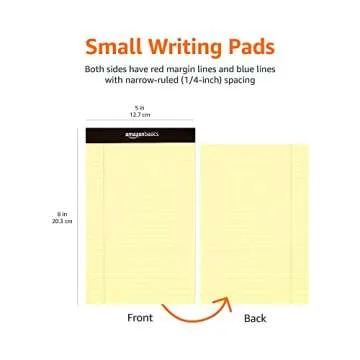 Amazon Basics 5x8 Inch Note Pads - 12 Pack 600 sheets