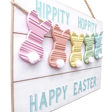 Valery Madelyn Happy Easter Wooden Hanging Sign for Decor