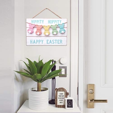 Valery Madelyn Happy Easter Wooden Hanging Sign for Decor