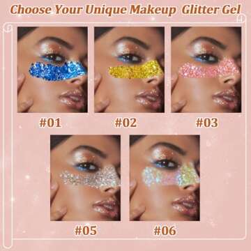 Boko 50ML Body Glitter Gel for Face and Body Shine