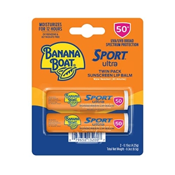 Banana Boat Sport Ultra SPF 50 Lip Sunscreen 2 Pack - Ultimate Sun Protection for Lips