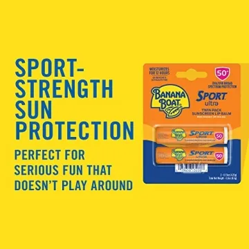 Banana Boat Sport SPF 50 Lip Sunscreen 2 Pack for Sun Protection