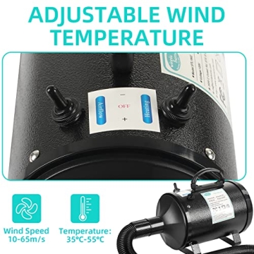 WINNIE HOME Dog Hair Dryer, Powerful 3.2HP for Pets