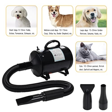 WINNIE HOME Dog Hair Dryer, Powerful 3.2HP for Pets