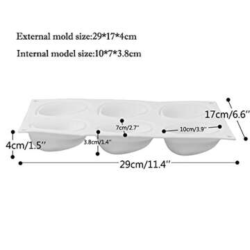D&B Kitchen Tools New Arrival Silicone Super Vivid Elliptical Pebble Stone Baking Pan for Cakes Mous...