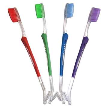 Orthodontic Toothbrush V-Trim Double-Ended Brush with Interproximal Head for Cleaning Ortho Braces, ...