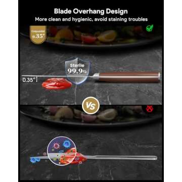 CoquusAid Knife Set, New 15° Beveled Easy Insert, 15 Pcs Kitchen Knife Block Set with Block and Sharpener, German Vacuum Oil Cooled Crafted, Countertop-Free Steak Knife Set, Stainless Steel Brown