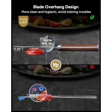 CoquusAid Knife Set, New 15° Beveled Easy Insert, 15 Pcs Kitchen Knife Block Set with Block and Sharpener, German Vacuum Oil Cooled Crafted, Countertop-Free Steak Knife Set, Stainless Steel Brown