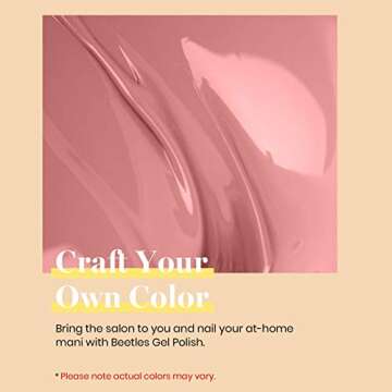 beetles Gel Nail Polish, 1Pcs 0.5Oz 15ml Dusty Rose Nail Polish Dried-Rose Dusty Pink Fall Soak Off UV LED Nail Lamp Nail Art Manicure Salon DIY Home Solid Gel Nail Design Decoration for Women