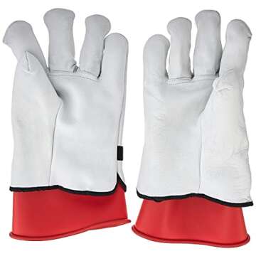 OTC 3991-12 Large Hybrid Electric Safety Gloves, Size Large (1 pair) , White