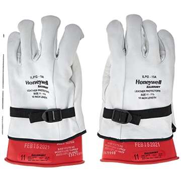 OTC 3991-12 Large Hybrid Electric Safety Gloves, Size Large (1 pair) , White