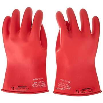 OTC 3991-12 Large Hybrid Electric Safety Gloves, Size Large (1 pair) , White