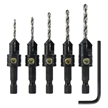 Make it Snappy Tools Quick-Change 5-Pc. Countersink Drill Bit Set - USA Made