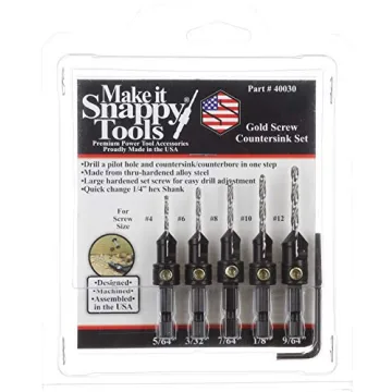 Snappy Tools Quick-Change 5-Pc. Countersink Drill Bit Set
