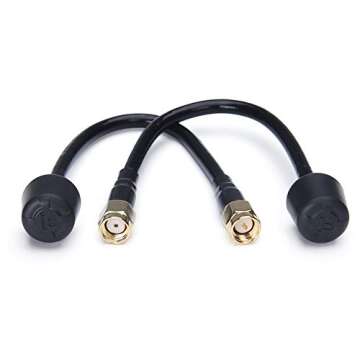 iFlight 2pcs 5.8G Drone Antenna 150mm RHCP Antenna RP-SMA Male for Long Range FPV Racing Drone Quadcopeter TX/RX (Black)