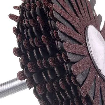 Rocaris 7 Pack Abrasive Cloth Flap Wheel 1/4-Inch Shank for Woodworking Root Carving Furniture Polishing 80, 120, 150, 180, 240, 320, 400 Grit