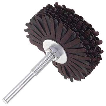 Rocaris 7 Pack Abrasive Cloth Flap Wheel 1/4-Inch Shank for Woodworking Root Carving Furniture Polishing 80, 120, 150, 180, 240, 320, 400 Grit