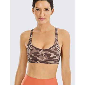 CRZ YOGA Strappy Sports Bras Criss Cross Back Support
