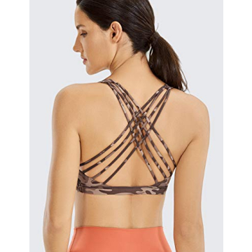 CRZ YOGA Strappy Sports Bras Criss Cross Back Support