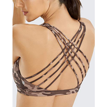 CRZ YOGA Strappy Sports Bras Criss Cross Back Support