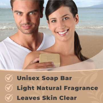 One With Nature Dead Sea Mineral Shea Butter Soap 7oz 3Pack with Argan Oil - Dead Sea Salt Contains Magnesium, Sulfur & 21 Essential Minerals for All Skin Types, Eczema, Psoriasis, Acne, 100% Natural