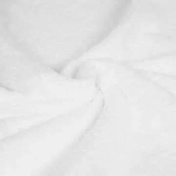 Amazon Basics 6 Piece Oversized Fade resistant Towel set, 100% Cotton towels for bathroom, soft and absorbent, 2 Bath Towels, 2 Hand Towels and 2 Washcloths bathroom towel set, White