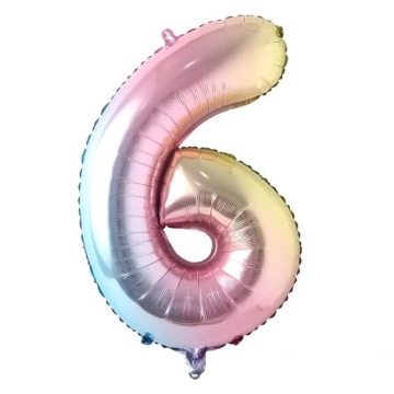 40 inch Rainbow Gradient Colorful Big Size Number Foil Helium Balloons Birthday Party Celebration De...