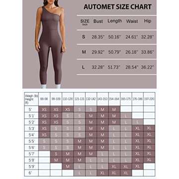 AUTOMET Womens One Piece Jumpsuits Sleeveless One Shoulder Bodycons Workout Bodysuits Built in Bra Basic Summer Outfits