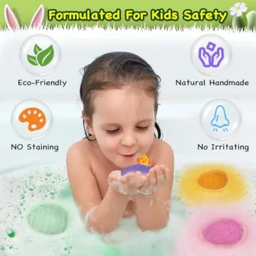 Easter Bubble Bath Bombs with Toy Surprise for Kids