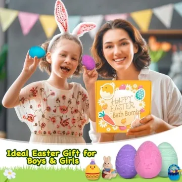 Easter Bubble Bath Bombs with Toy Surprise for Kids