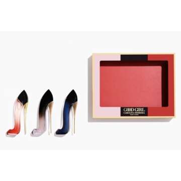 Carolina Herrera Good Girl Gift Set 3 High Heels Mini Splash Bottles, 0.24 Fl Oz