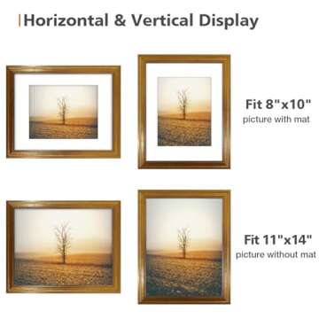 Elegant Dark Gold Photo Frame for 8x10 Pictures