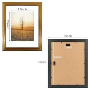 Elegant Dark Gold Photo Frame for 8x10 Pictures