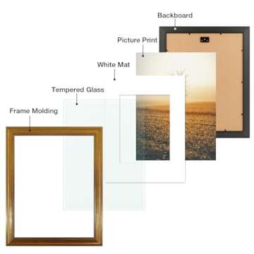 Elegant Dark Gold Photo Frame for 8x10 Pictures