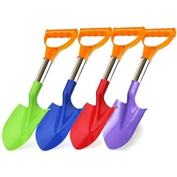 Heavy Duty Beach Shovels for Kids - 4 Pack 16 Inch