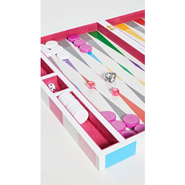 Luxe Jonathan Adler Rainbow Backgammon Set for Stylish Game Nights