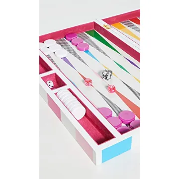 Luxe Jonathan Adler Rainbow Backgammon Set for Stylish Game Nights