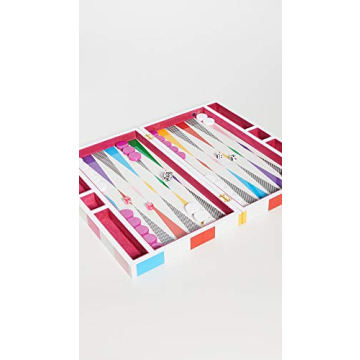 Luxe Jonathan Adler Rainbow Backgammon Set for Stylish Game Nights