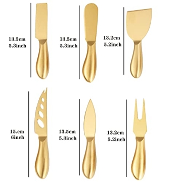 Golden Cheese Knife Set - Perfect Gift for Cheese Lovers