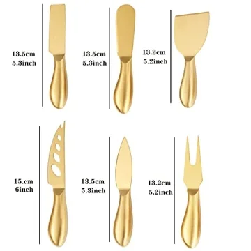 Golden Cheese Knife Set - Perfect Gift for Cheese Lovers