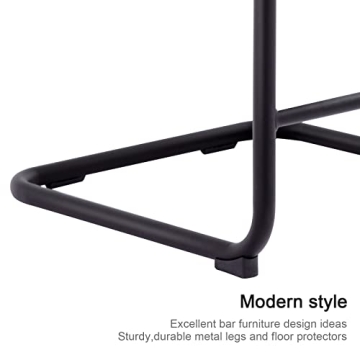 ONEVOG Boucle Bar Stools with Rattan Backs Set of 2