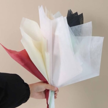 FAYADA Waterproof Flower Wrapping Paper Black - 20 Sheets