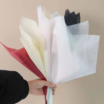 FAYADA Waterproof Flower Wrapping Paper Black - 20 Sheets