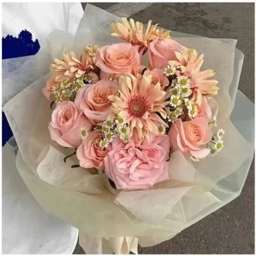 FAYADA Waterproof Flower Wrapping Paper Black - 20 Sheets