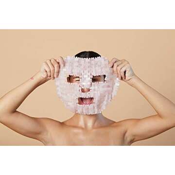 Skin Gym Rose Quartz Face Mask - Soothing, Stress Relief, Reduce Eye Bags, Dark Circles and Puffiness