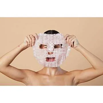 Skin Gym Rose Quartz Face Mask - Soothing, Stress Relief, Reduce Eye Bags, Dark Circles and Puffiness